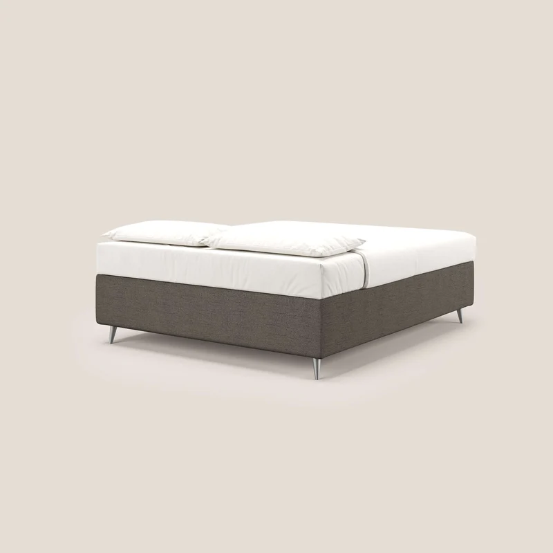 Febe sommier compact avec coffre de grande capacité en tissu imperméable T03 taupe