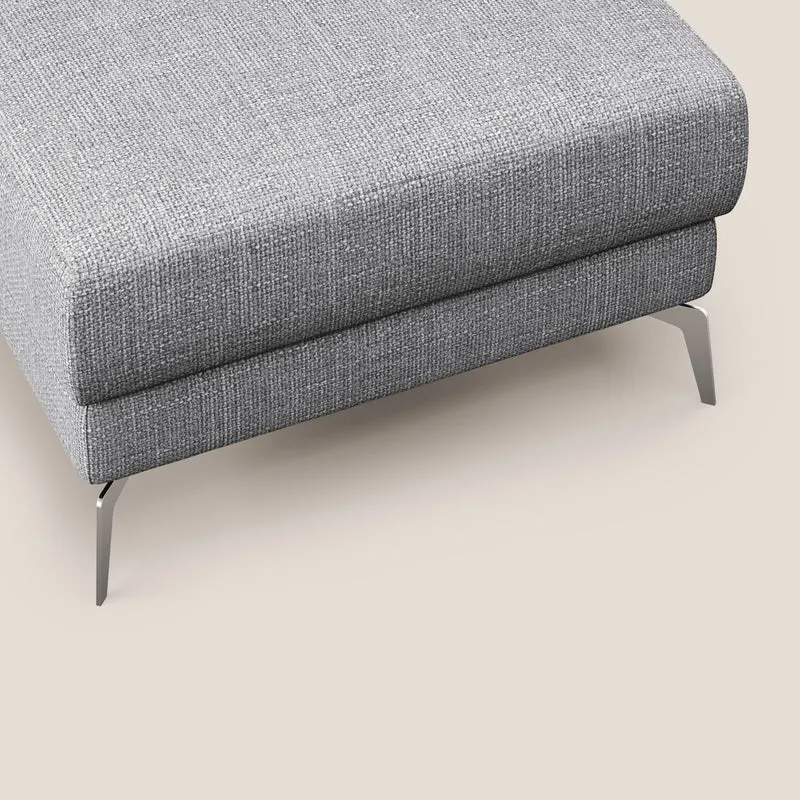 Star Pouf avec pieds hauts en tissu imperméable doux entrelacé T06 gris
