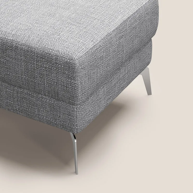Star Pouf avec pieds hauts en tissu imperméable doux entrelacé T06 gris