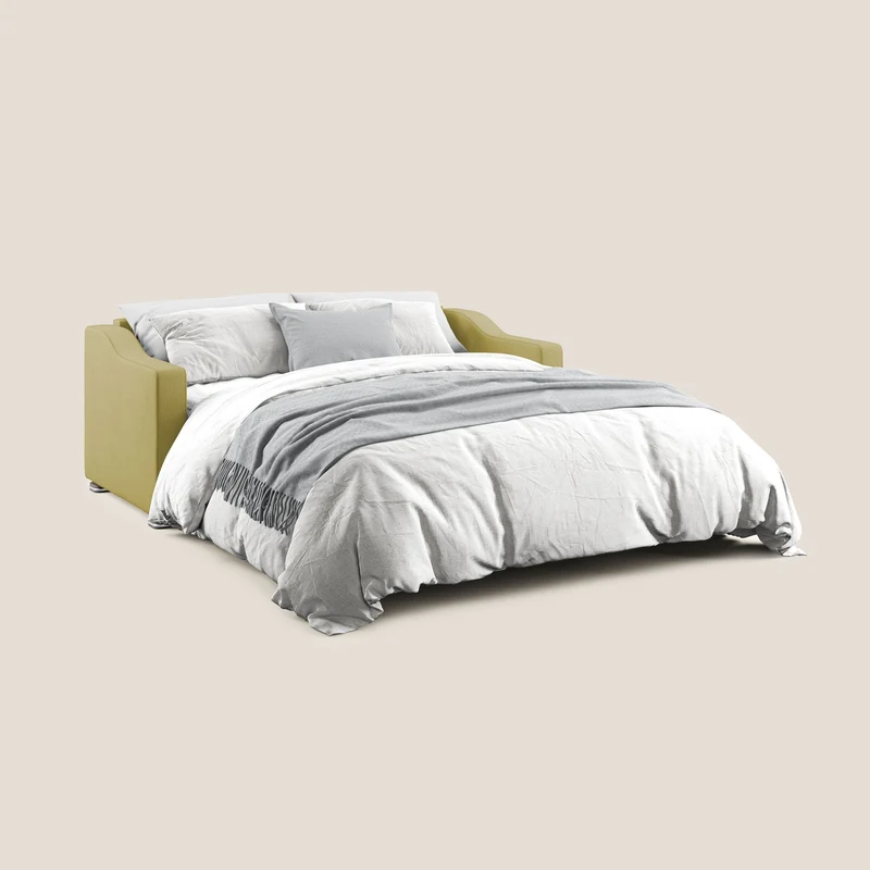 Amber canapé convertible en tissu détachable T05 jaune