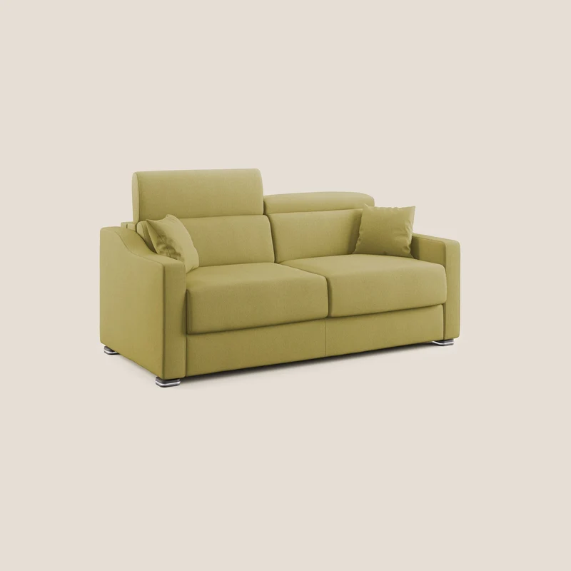 Amber canapé convertible en tissu détachable T05 jaune