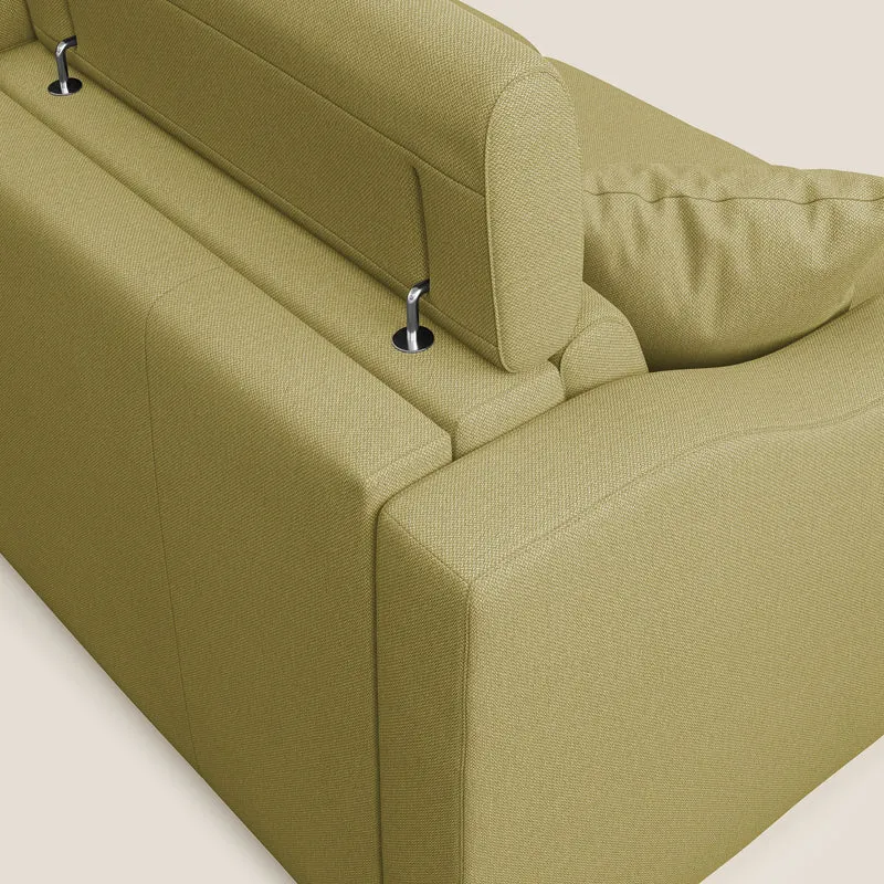 Amber canapé convertible en tissu détachable T05 jaune