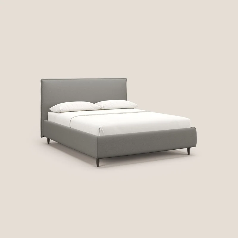 Hunter lit rembourré avec coffre déhoussable en tissu imperméable flammé T19 beige