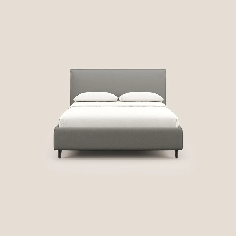 Hunter lit rembourré avec coffre déhoussable en tissu imperméable flammé T19 beige