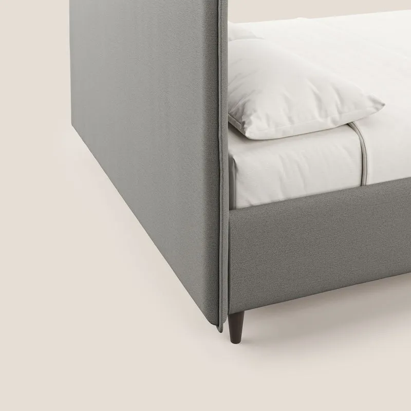 Hunter lit rembourré avec coffre déhoussable en tissu imperméable flammé T19 beige