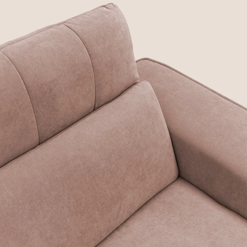 Clark canapé modulable d'angle REVERSIBLE avec option relax électrique en tissu détachable imperméable T17 rose