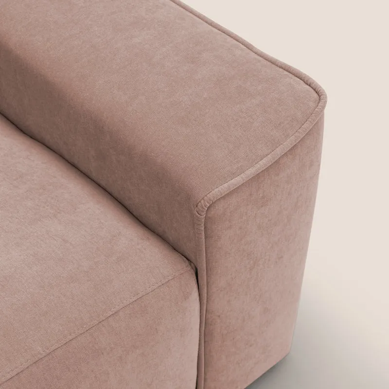 Clark canapé modulable d'angle REVERSIBLE avec option relax électrique en tissu détachable imperméable T17 rose