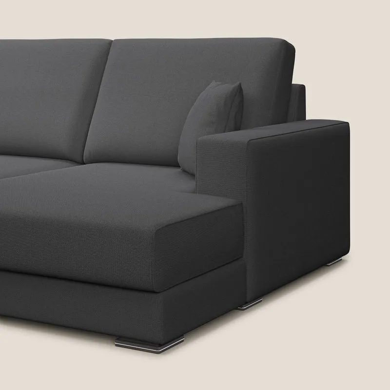 Marte canapé d'angle en tissu détachable et imperméable T08 anthracite
