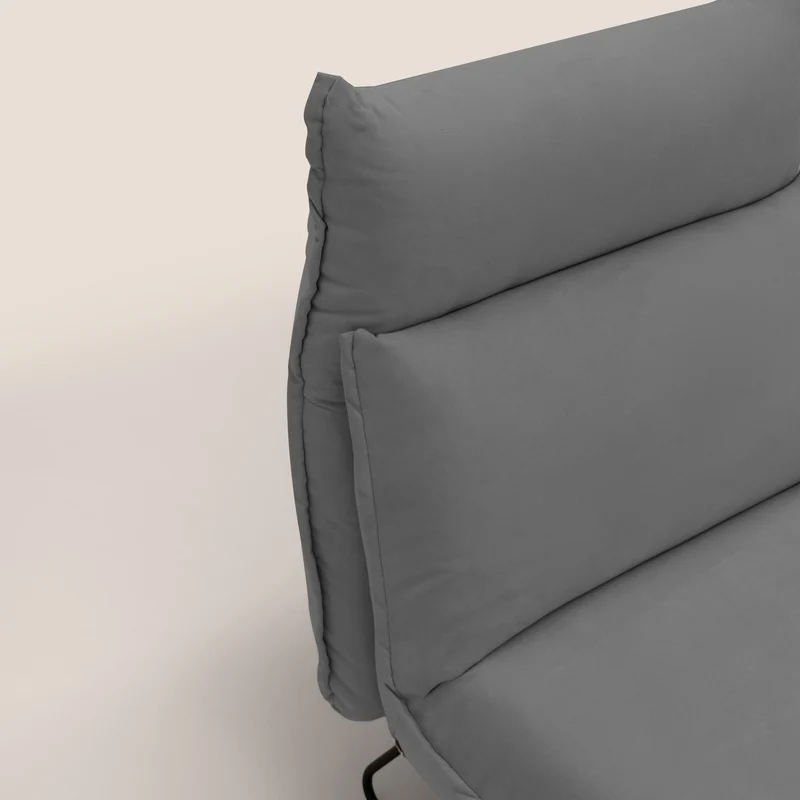 Tessa Fauteuil au design moderne en microfibre détachable T11 gris