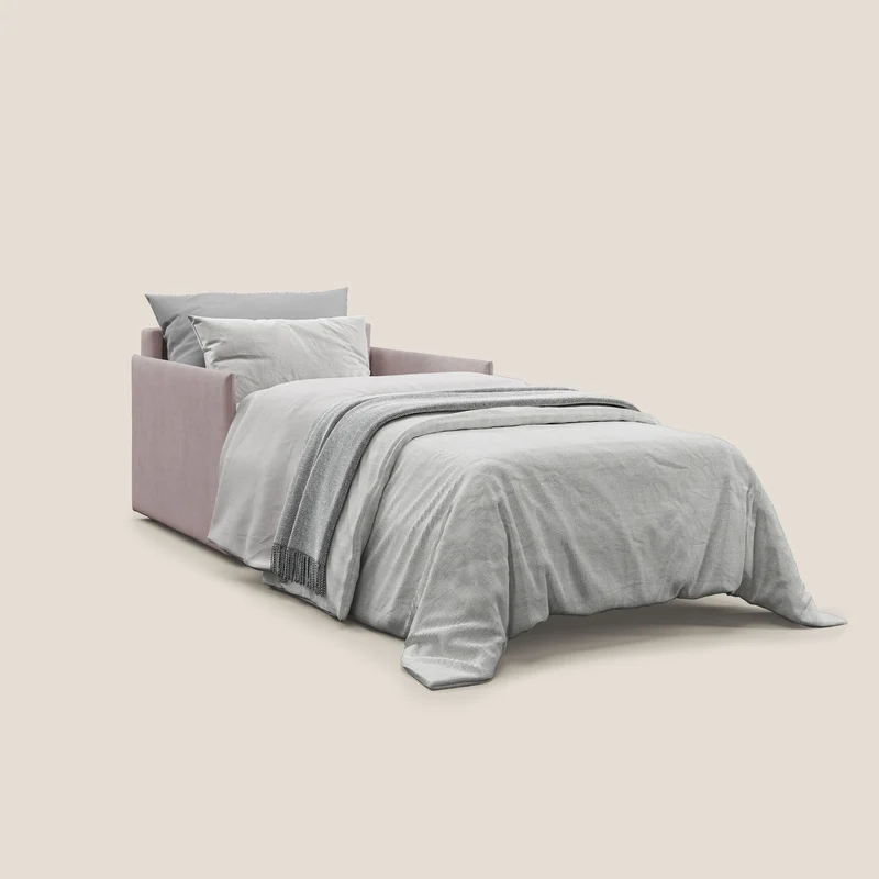 Evans fauteuil convertible en tissu imperméable T02 rose