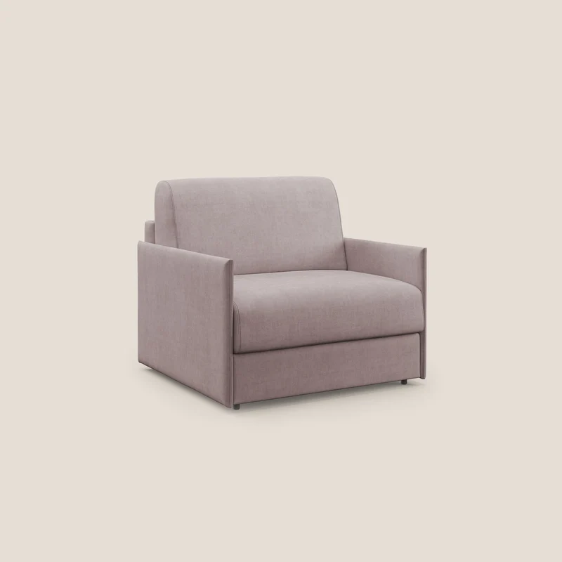 Evans fauteuil convertible en tissu imperméable T02 rose