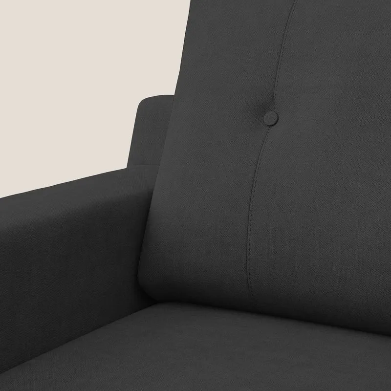 Danish Fauteuil en tissu doux imperméable T02 noir