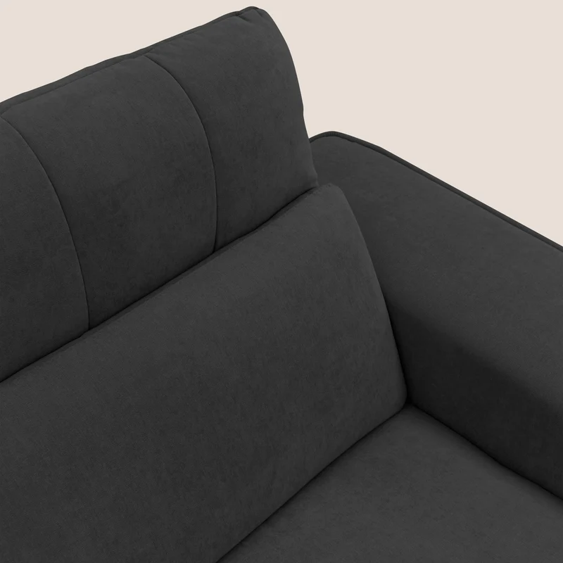 Clark Canapé modulable avec option relax électrique en tissu imperméable et détachable T17 noir