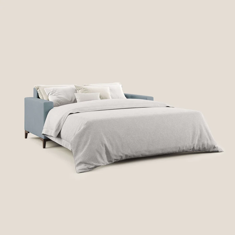 Kafka canapé lit convertible en tissu doux imperméable T02 sucre glace
