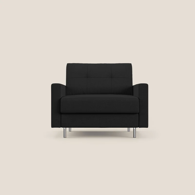 Megan fauteuil convertible en microfibre détachable T11 noir