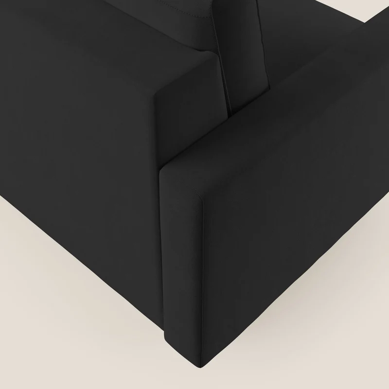 Megan fauteuil convertible en microfibre détachable T11 noir