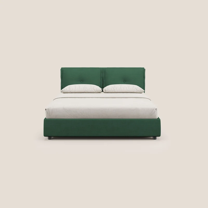 Travis lit coffre avec coussins capitonnés amovibles en tissu imperméable T02 vert