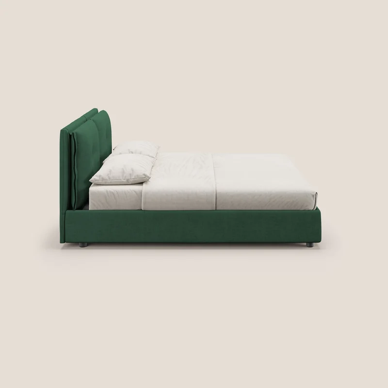 Travis lit coffre avec coussins capitonnés amovibles en tissu imperméable T02 vert