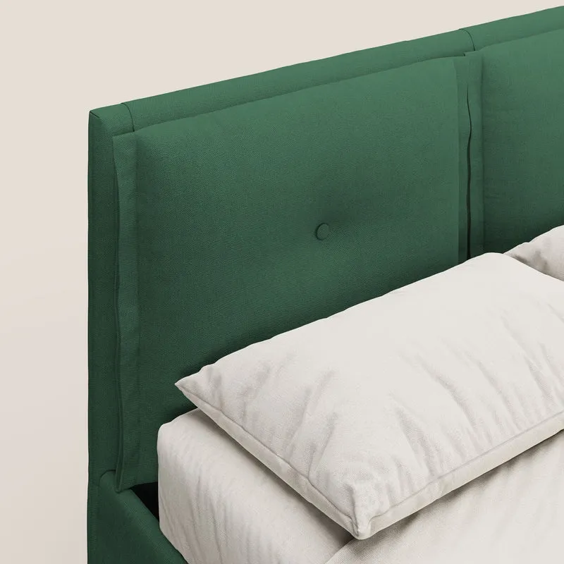 Travis lit coffre avec coussins capitonnés amovibles en tissu imperméable T02 vert