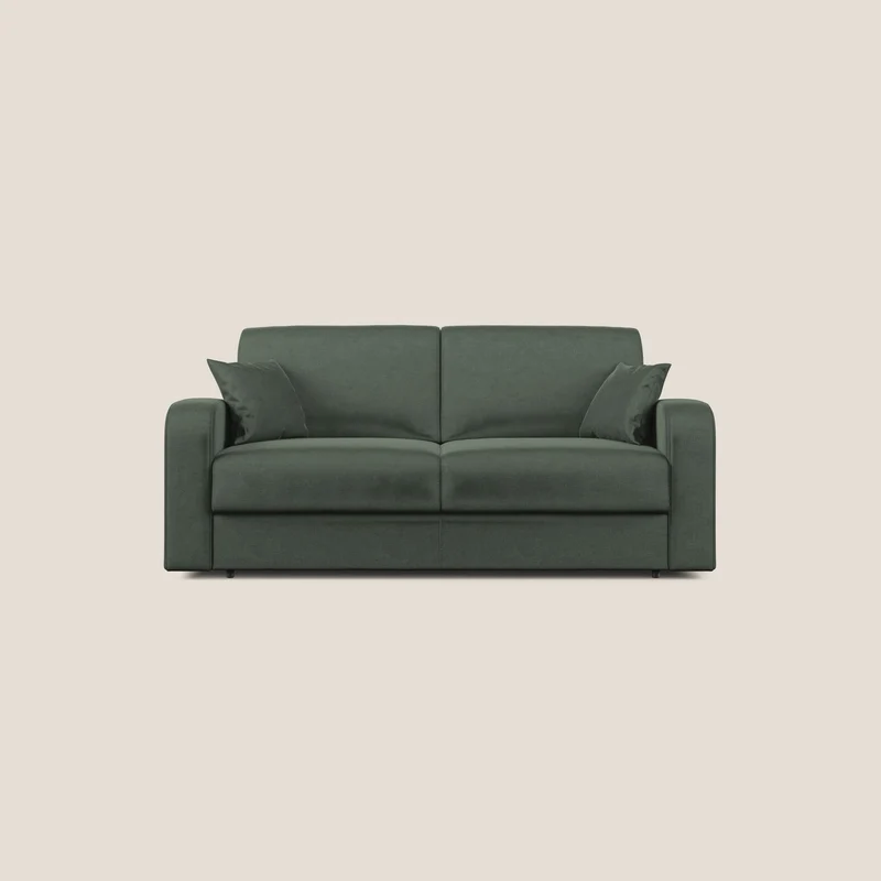 Lebron Canapé-lit double en velours doux T01 vert