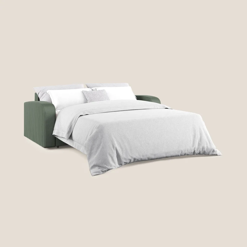 Lebron Canapé-lit double en velours doux T01 vert