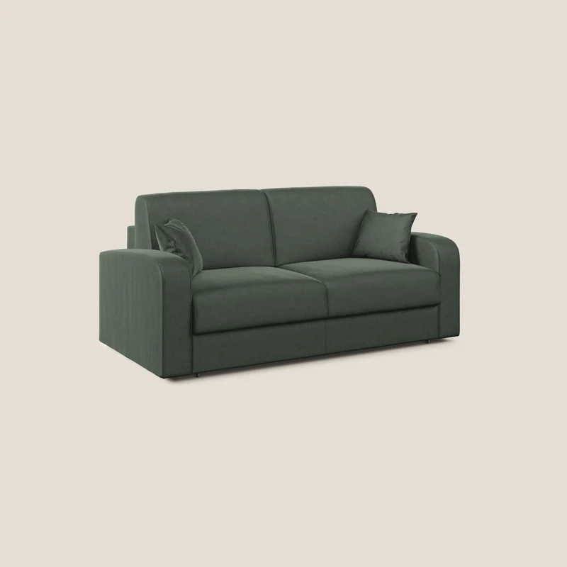 Lebron Canapé-lit double en velours doux T01 vert