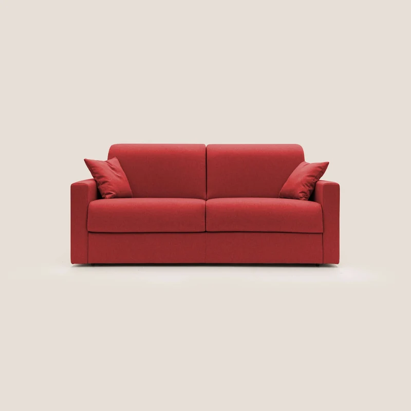 Chris Canapé convertible en tissu imperméable T13 rouge