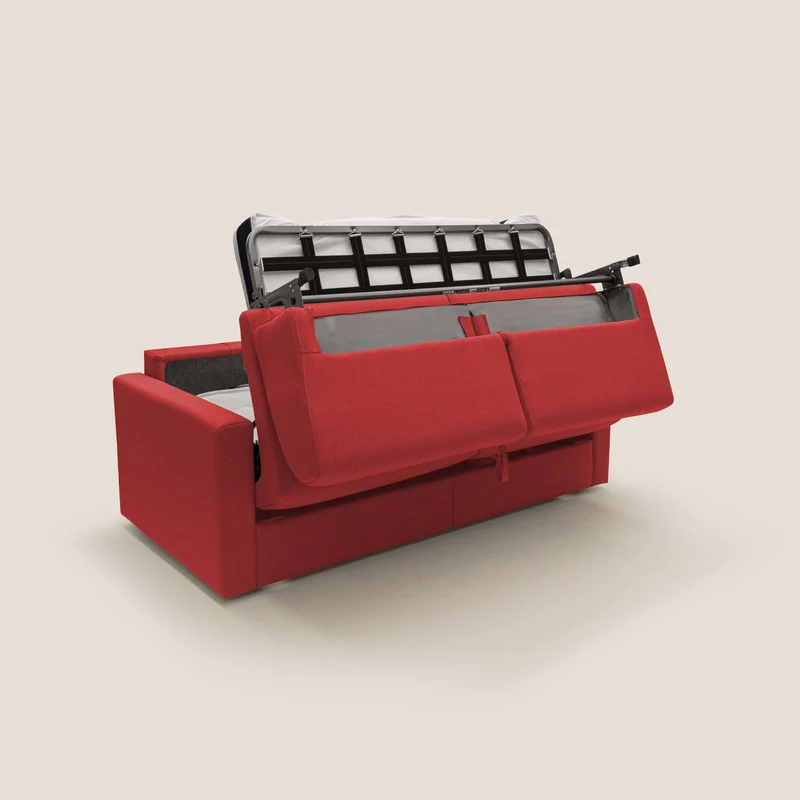 Chris Canapé convertible en tissu imperméable T13 rouge