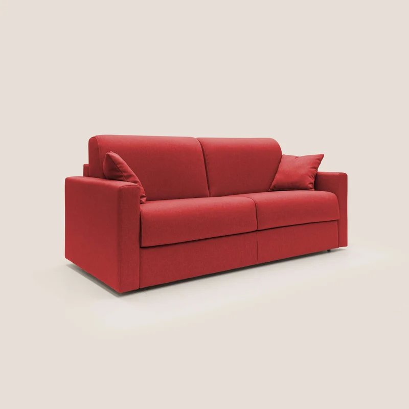 Chris Canapé convertible en tissu imperméable T13 rouge