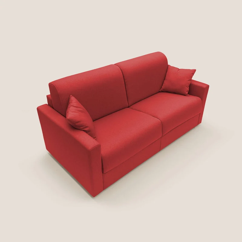 Chris Canapé convertible en tissu imperméable T13 rouge