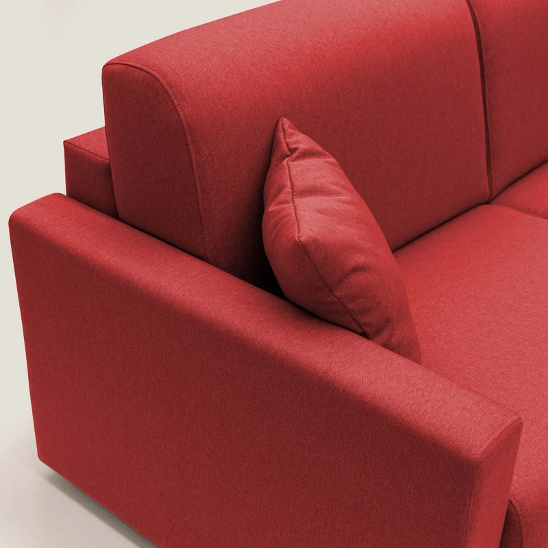 Chris Canapé convertible en tissu imperméable T13 rouge