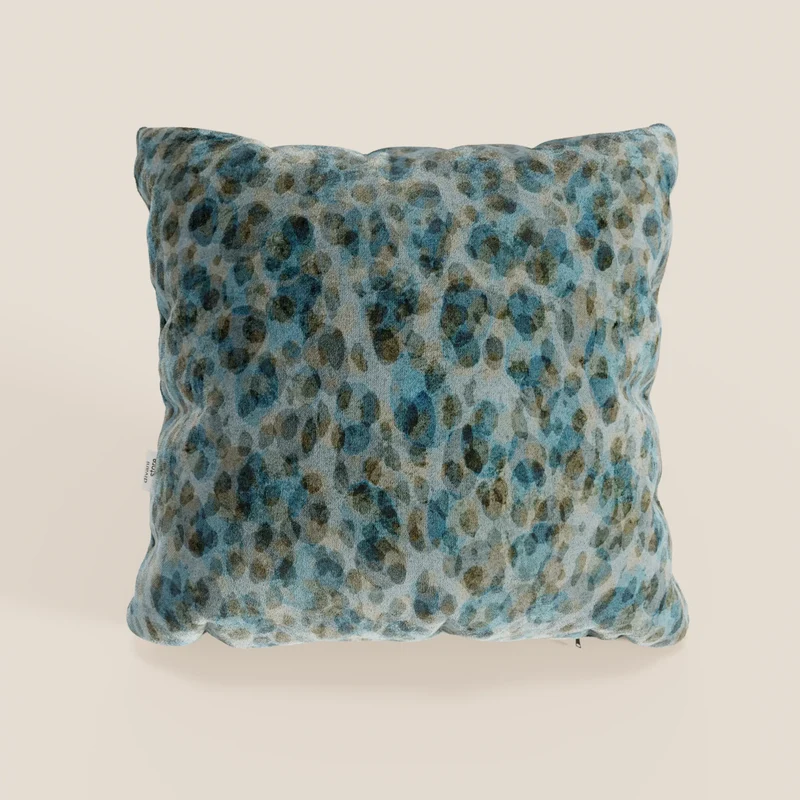 Brush coussins en Velours imperméable vert d'eau