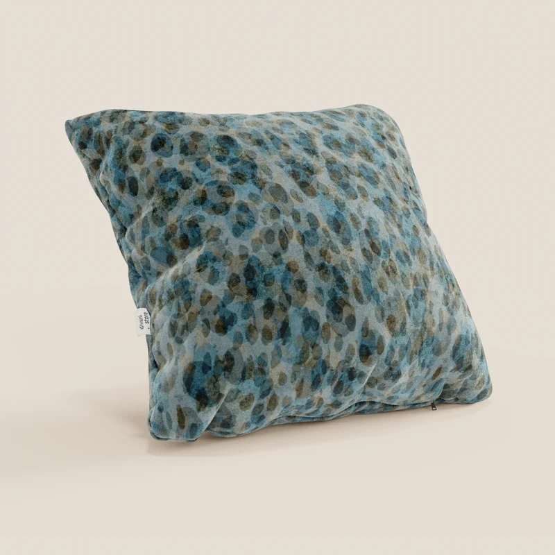 Brush coussins en Velours imperméable vert d'eau