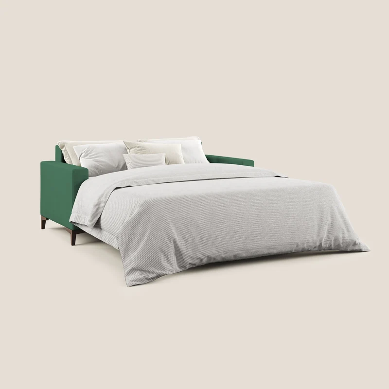Kafka canapé lit convertible en tissu doux imperméable T02 vert