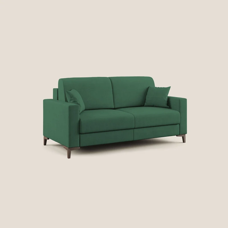Kafka canapé lit convertible en tissu doux imperméable T02 vert