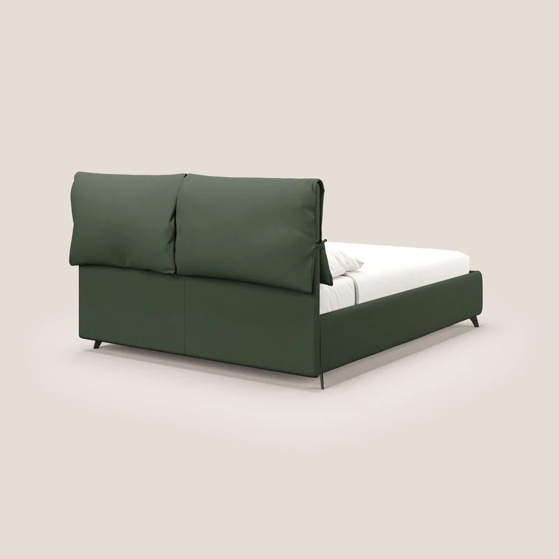 Susan lit rembourré avec coffre complètement déhoussable en microfibre détachable T11 vert