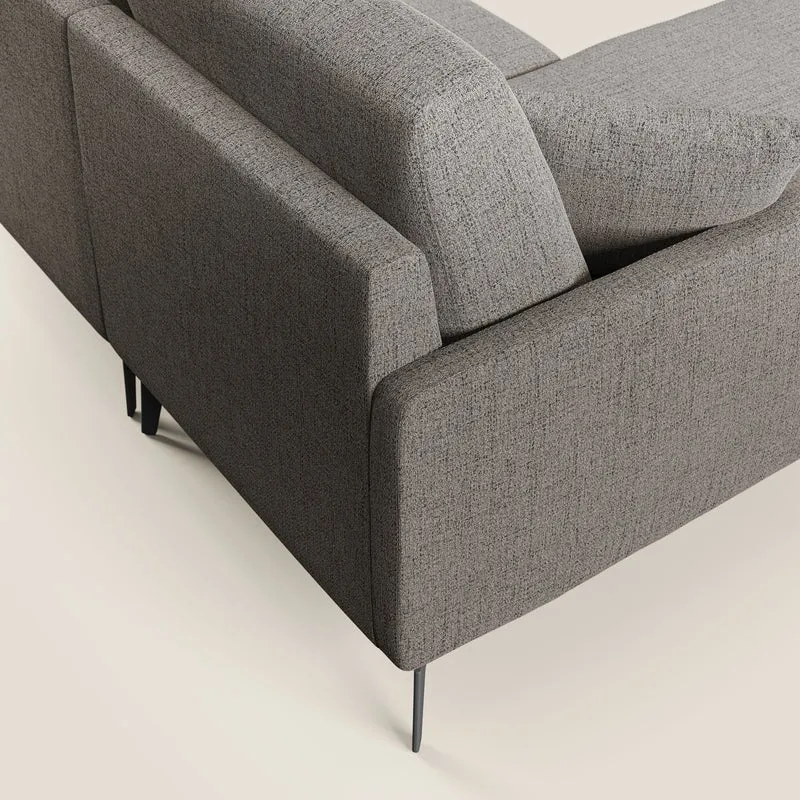 Saturno canapé panoramique moderne en tissu doux imperméable T03 taupe