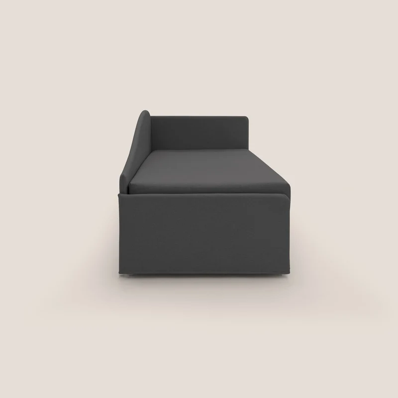 Nolo Canapé duplex avec lits jumeaux et tissu effet coton imperméable T13 anthracite