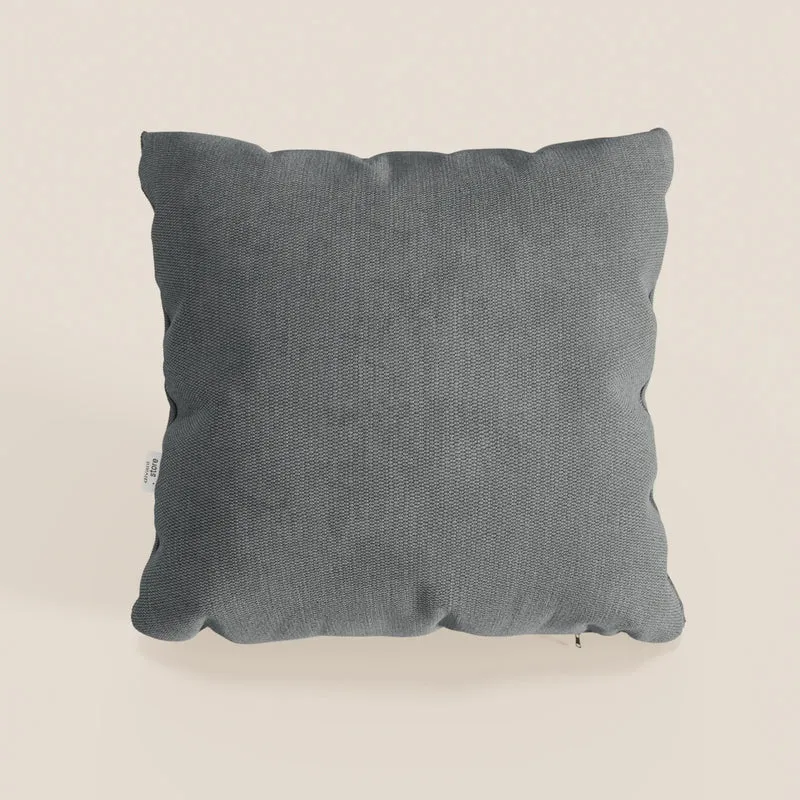 Coussin Miami disponible en plusieurs couleurs, fabriqué en tissu imperméable T14 gris doux