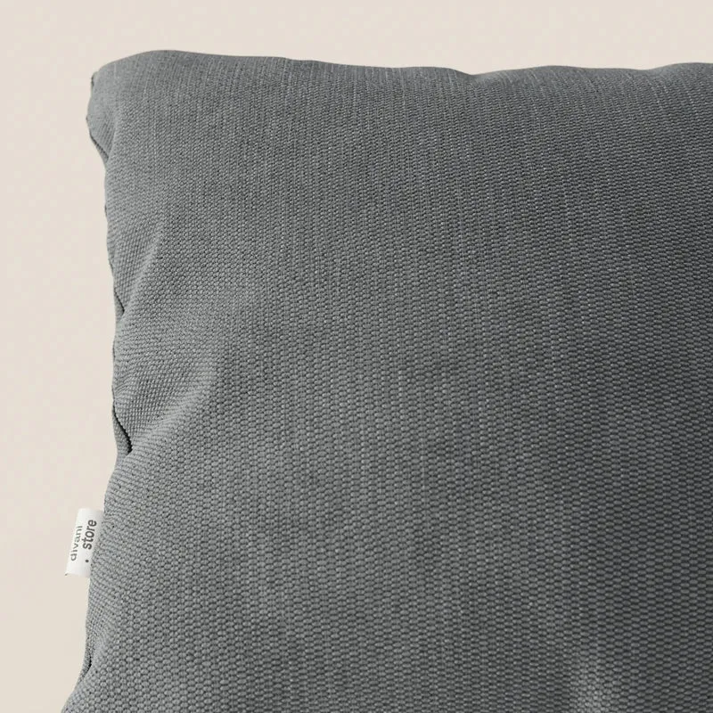 Coussin Miami disponible en plusieurs couleurs, fabriqué en tissu imperméable T14 gris doux