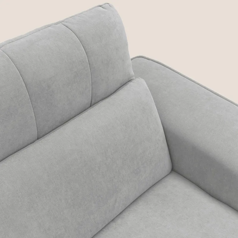 Clark Canapé d'angle avec option relax électrique en tissu imperméable et détachable T17 gris