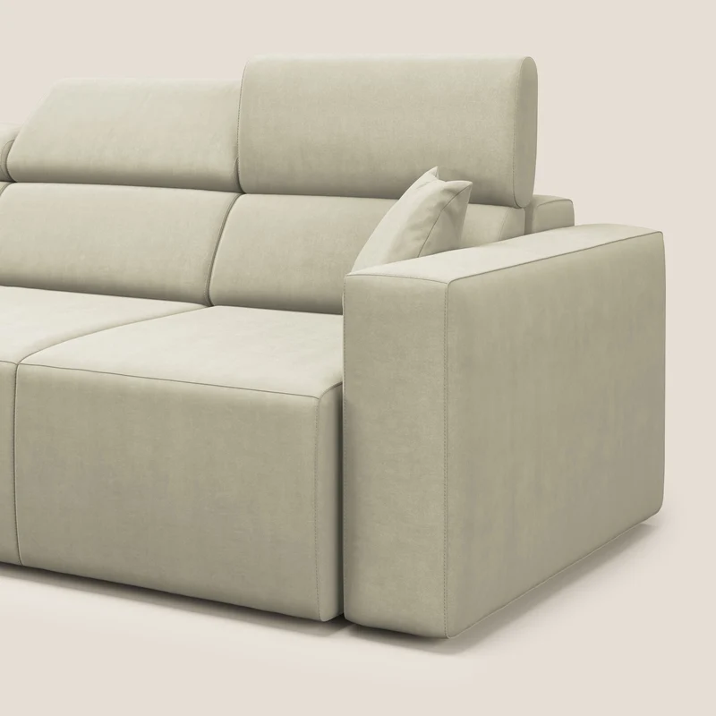 Orwell canapé avec 3 assises extractibles en microfibre détachable T11 crème
