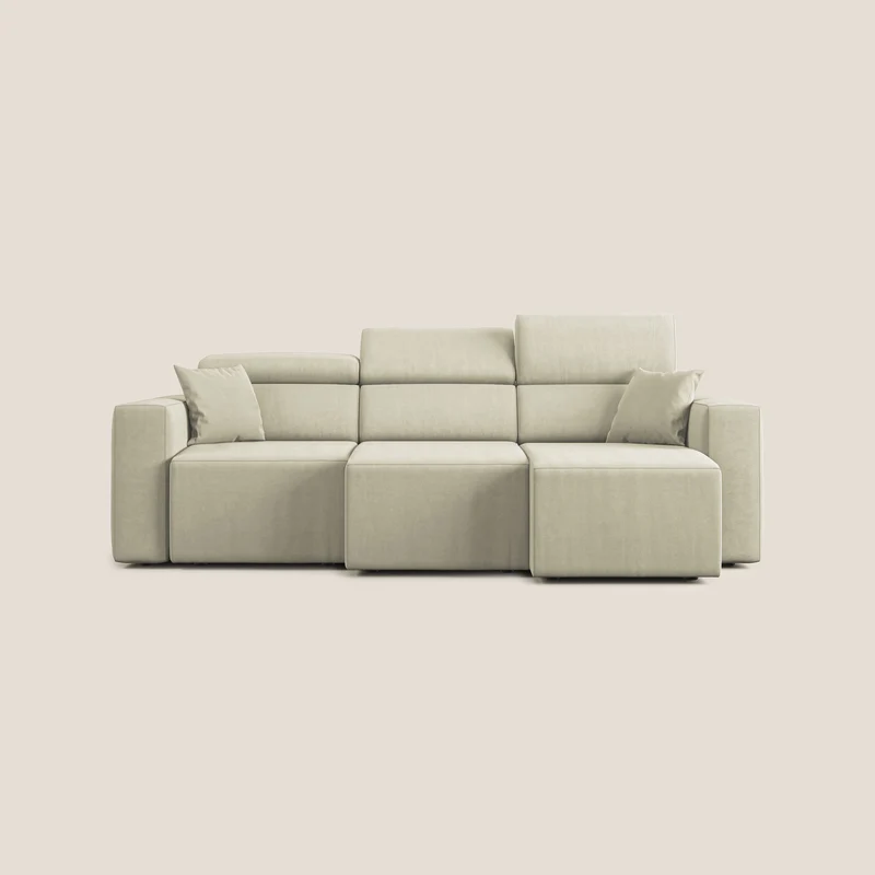 Orwell canapé avec 3 assises extractibles en microfibre détachable T11 crème
