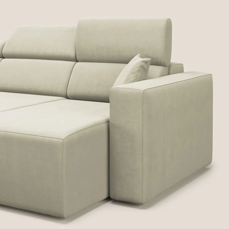 Orwell canapé avec 3 assises extractibles en microfibre détachable T11 crème