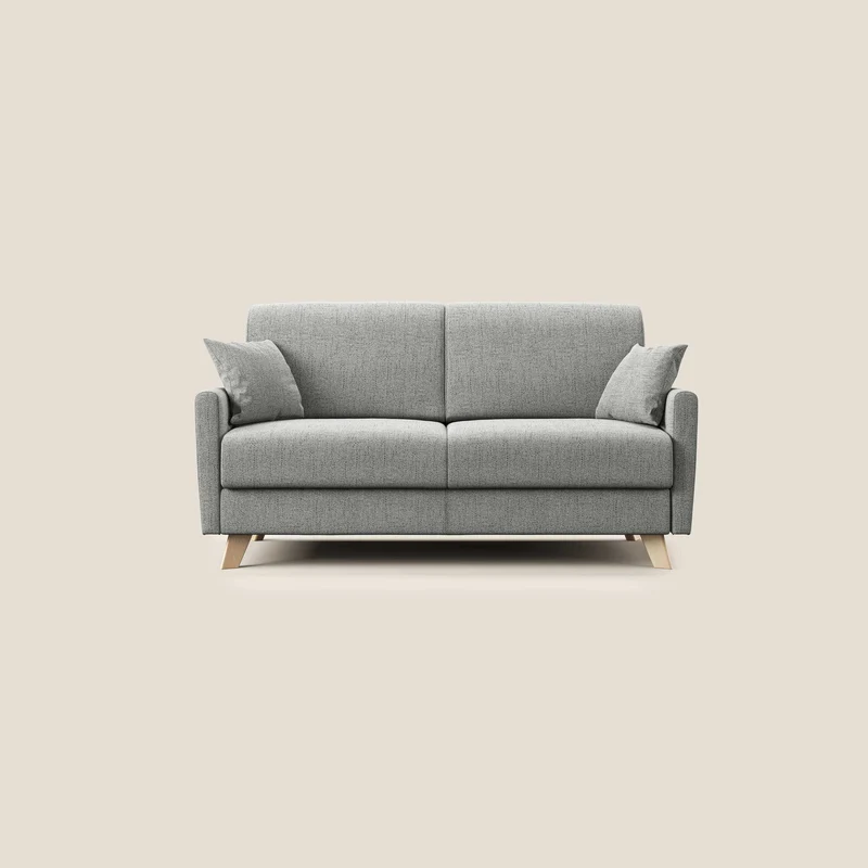 Edgar canapé convertible en tissu FELIS imperméable T03 gris clair