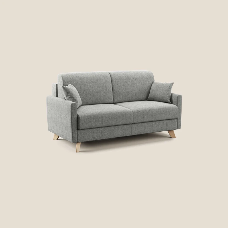 Edgar canapé convertible en tissu FELIS imperméable T03 gris clair
