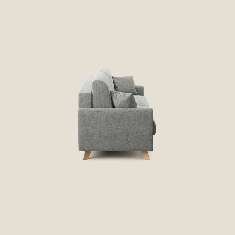 Edgar canapé convertible en tissu FELIS imperméable T03 gris clair