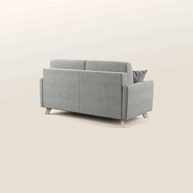 Edgar canapé convertible en tissu FELIS imperméable T03 gris clair