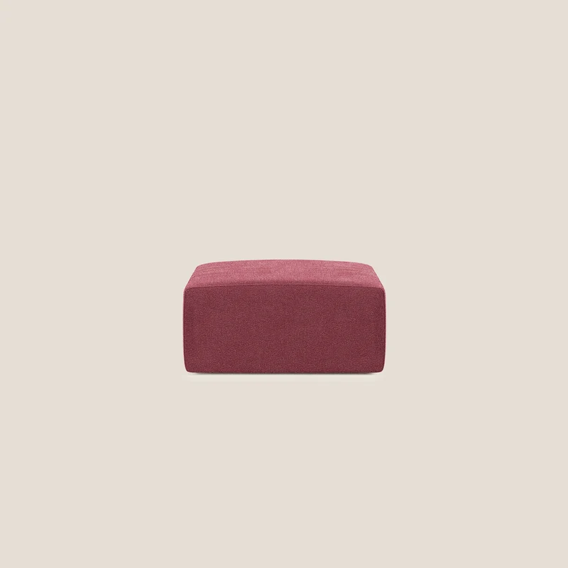 Nettuno pouf module en bouclette douce T07 rouge