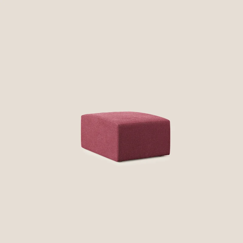 Nettuno pouf module en bouclette douce T07 rouge